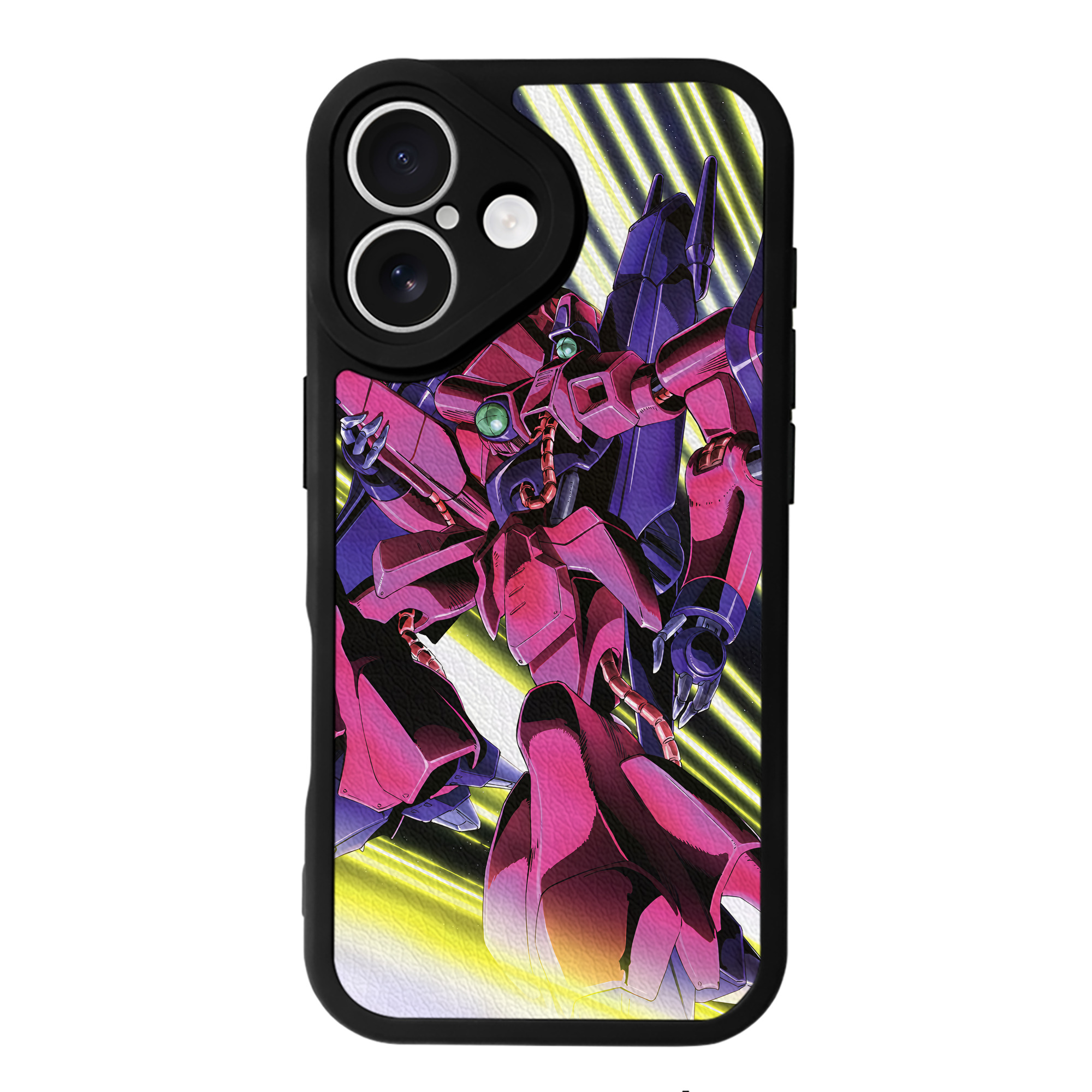 （画像用） 機動戦士ガンダム Mobile Suit Gundam 【iPhone 16シリーズ対応】シリコンスマホケース（レザー調） 材質：シリコン